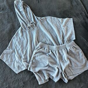 Gray Women's Hooded Loungewear Set